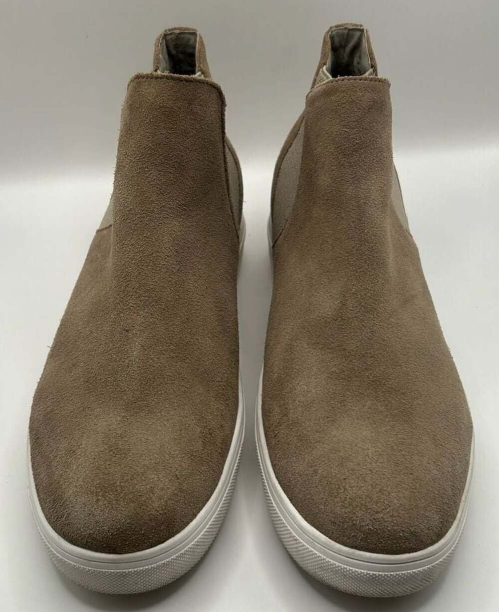 Steve Madden Sultan Tan Suede Slip On Chelsea Sneaker Boots Size 9.5